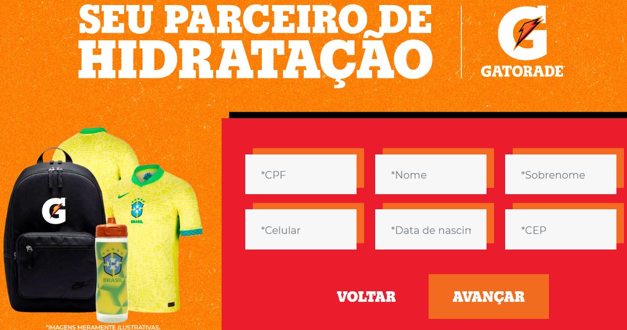 Promoção Gatorade Mochilas Camisetas e Squeezes Nike