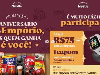 Banner da Promoção Aniversário Empório Nestlé, informações e arte da promoção.
