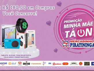 Capa do site da Promoção Minha Mãe tá ON Mercadinho Piratininga, mecânica e prêmios da promoção.