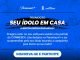 Informações da "Promoção Seu Ídolo em Casa Paramount +" #LIBERTADORESNOPARAMOUNT, com arte e logotipo da campanha promocional.