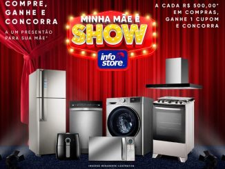 Tela da Promoção Minha Mãe é Show Info Store, em seu perfil do Instagram.