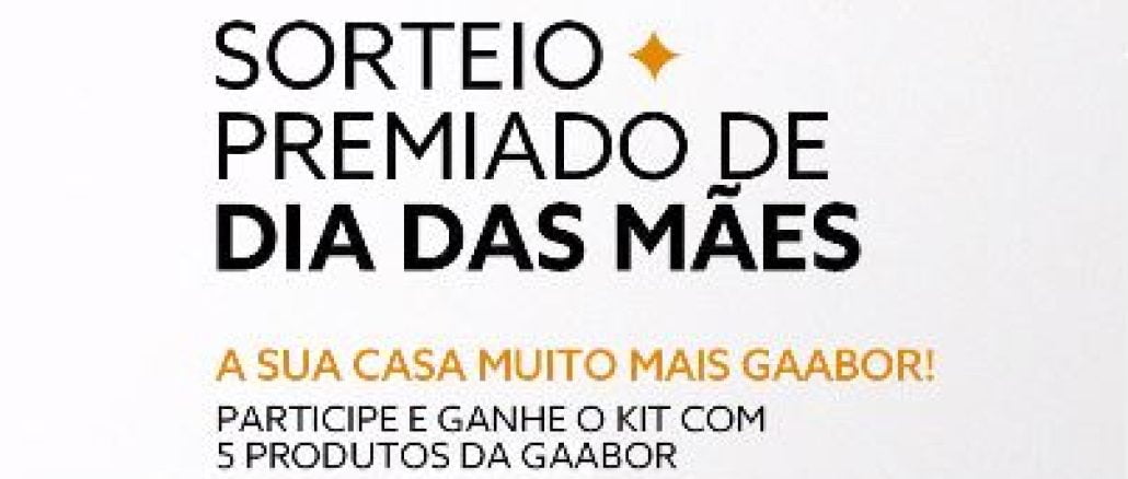 Sorteio Premiado de Dia das Mães Gaabor Tela da Promoção Sorteio Premiado de Dia das Mães Gaabor, em seu perfil do Instagram.
