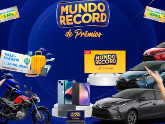 Tela do site da Promoção Mundo Record de Prêmios Segunda Edição 2024, com os prêmios da promoção