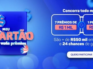 Tela do site da Promoção DM Card Meu Cartão Vale Prêmios, mecânica e prêmios da ação.