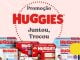 Tela do site da Promoção Huggies Juntou Trocou, informações e prêmios da promo fraldas Huggies.