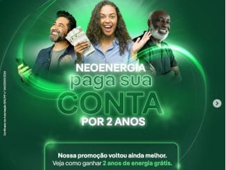 Tela da Promoção Neoenergia Paga sua Conta por 2 Anos em seu perfil oficial da Instagram.