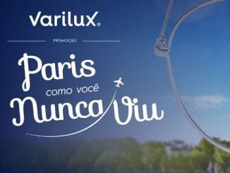 Tela do site da Promoção Varilux Paris como você nunca viu, logotipo da campanha promocional.