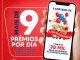 Imagem de um anúncio comemorativo do aniversário dos Supermercados Guarapari, com mais de 9 prêmios por dia, 5 sorteios de 1 ano de compras grátis e mais de 30 mil reais em prêmios na raspadinha digital.