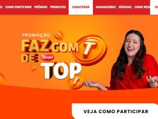 Tela do site da Promoção Faz com T de Harald Top
