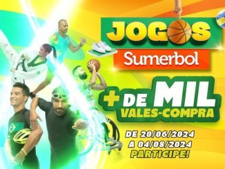 Anúncio com o Cartaz da Promoção Jogos Clube Sumerbol Supermercados