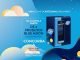 Anúncio promocional da cerveja Blue Moon com duas garrafas e um copo transbordando. O texto oferece a chance de ganhar uma cervejeira exclusiva na compra de 4 produtos.