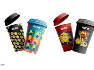 Copos da Promoção "Compre Iogurtes Vigor e ganhe Copos Minions Meu Malvado Favorito 4"