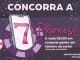 Tela com o cartaz de anúncio da Promoção de Aniversário dos 7 anos da Me.Linda, loja online de cosméticos, maquiagem, perfumes, etc.