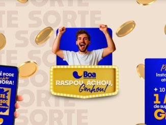Anúncio com o cartaz da Promoção Boa Supermercados Raspou, Achou, Ganhou!