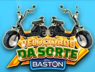 Cartaz com o anúncio da Promoção Velocidade Certa Above e Atacadão Sorteio 150 Scooters Elétricas