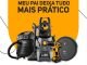 Anúncio de sorteio do Dia dos Pais da WAP com imagem de uma parafusadeira e furadeira, lavadora de alta pressão, extratora e robô aspirador.