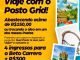 Imagem promocional do Posto Grid com fundo colorido. No topo, a frase "Viaje com o Posto Grid!" em letras grandes. Abaixo, detalhes da promoção: abasteça acima de R$150,00 ou troque o óleo para concorrer a quatro ingressos para o Beto Carrero World e R$300 em combustível. É necessário preencher um cupom e responder à pergunta: "Qual Posto te leva para Viajar?". A promoção é válida de 20/08/24 a 27/11/24, com sorteios em Campo Largo em 28/11/24 e Santa Catarina em 29/11/24. Os vencedores poderão escolher a data da viagem a partir de 01/12/24. Há imagens do parque Beto Carrero ao lado do texto.