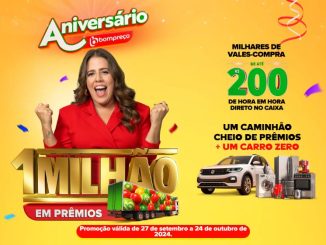 Aniversário BomPreço Supermercados 2024: Um Milhão em Prêmios, vales e caminhão de prêmios.