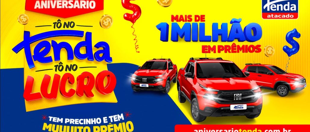 Aniversário tô no Tenda tô no Lucro Aniversário tô no Tenda tô no Lucro: Concorra a mais de um milhão em prêmios.