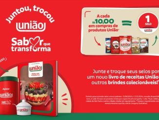 Promoção Açúcar União: Juntou, Trocou! Junte e troque por livros de receitas, açucareiros e potes.