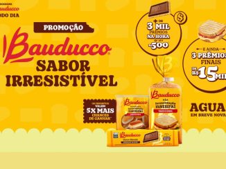 Promoção Bauducco Sabor Irresistível: Concorra 3 mil prêmios na hora de até 500,00 reais cada, e 3 prêmios finais de 15 mil reais no sorteio.