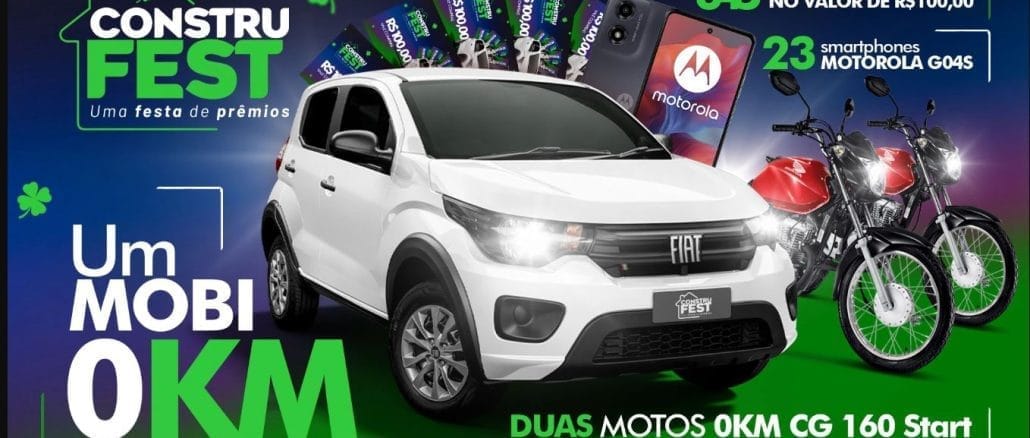 Promoção ConstruFEST ConstruSETE Materiais de Construção Promoção ConstruFEST ConstruSETE Materiais de Construção: Concorra motos, carro, celulares e vale-compras.