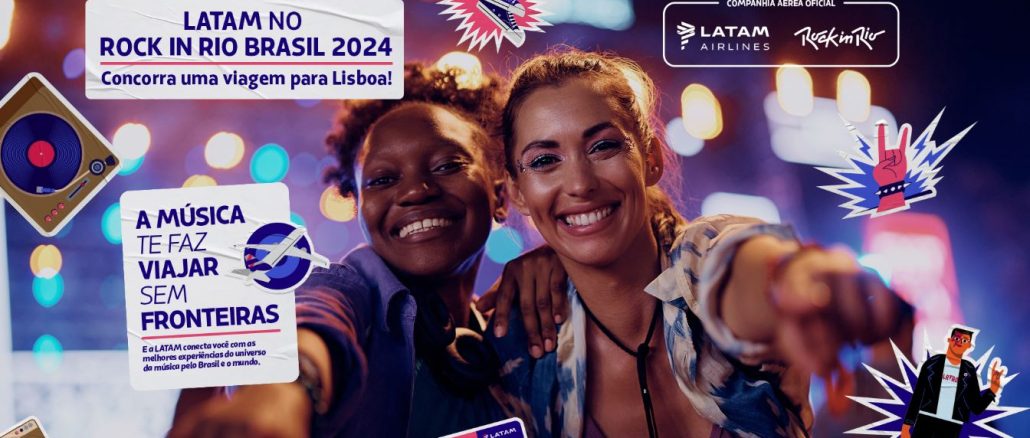 Promoção LATAM no Rock In Rio Brasil 2024 Promoção LATAM no Rock In Rio Brasil 2024: Concorra a uma viagem pra Lisboa.