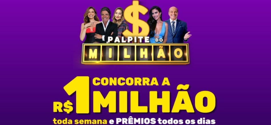 Promoção Palpite do Milhão RedeTV: com menos de 1 real por dia, você concorre diariamente.