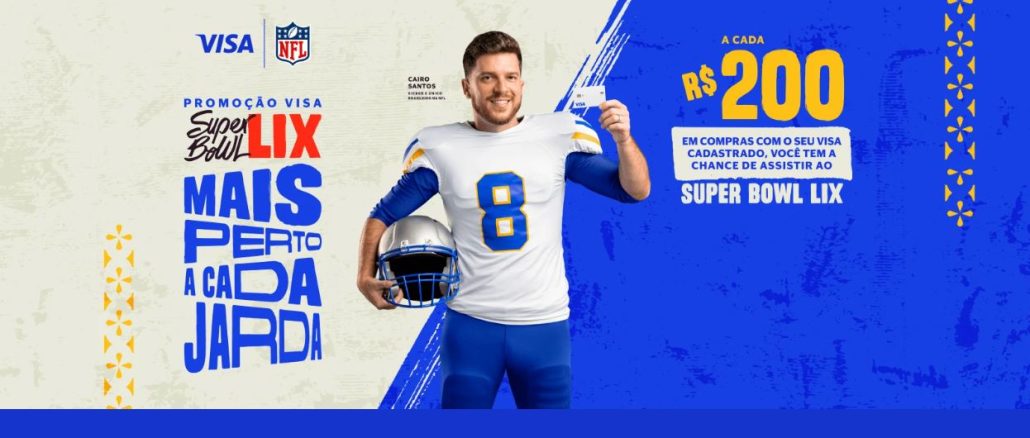 Promoção VISA Super Bowl Lix Mais Perto a Cada Jarda Promoção VISA Super Bowl Lix Mais Perto a Cada Jarda: Sua chance de ver o Super Bowl Lix.