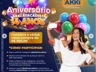 Aniversário Akki Atacadista 14 anos em São Paulo: Concorra a 50 vales-compras de 500,00 reais cada!