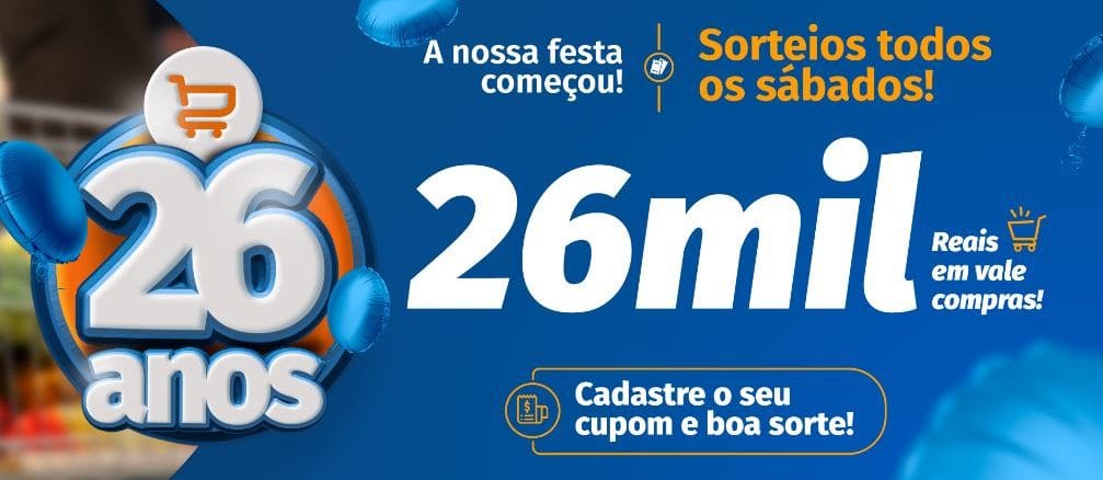 Aniversário Lider Supermercados 26 anos Foz do Iguaçu Aniversário Lider Supermercados 26 anos Foz do Iguaçu: 26 mil reais em vale-compras!