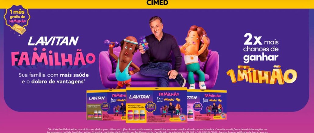 Familhão Especial Final de Ano Lavitan Familhão Especial Final de Ano Lavitan: Concorra a prêmios de 1 milhão de reais, e sorteios especiais de de mil e 100 mil reais.