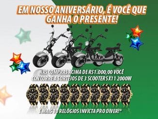 Outubro Aniversário com Prêmios Flaviense GMAD: Sorteio de relógios e scooters.