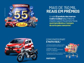 Aniversário Codil Codisul 55 anos: Concorra carro e moto 0km.