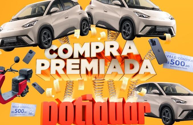 Compra Premiada Potiguar Materiais de Construção no Maranhão: Concorra cinco Dolphin Mini BYD e muito mais prêmios