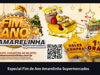 Fim de Ano Amarelinha Supermercados: Concorra vales e um ano de mercado grátis.