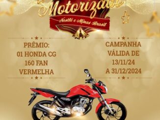Fim de Ano Motorizado Nestlé e Drogarias Minas-Brasil: Concorra moto Honda CG 0km