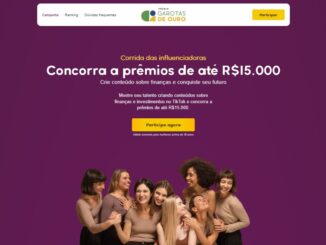 Prêmio Garotas de Ouro - Corrida das Influenciadoras de Finanças: Concorra a prêmios em dinheiro, 50 mil reais no total.