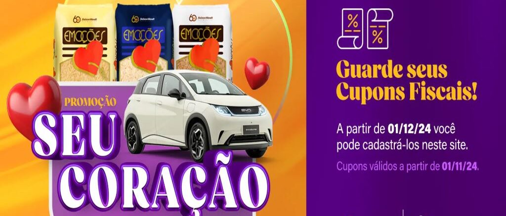 Promoção Arroz Emoções Seu Coração em Movimento Promoção Arroz Emoções Seu Coração em Movimento: Concorra BYD Dolphin GS My' 25.