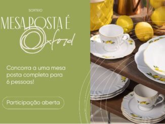 Promoção Mesa Posta é Oxford: Concorra a uma mesa posta completa pra seis pessoas.