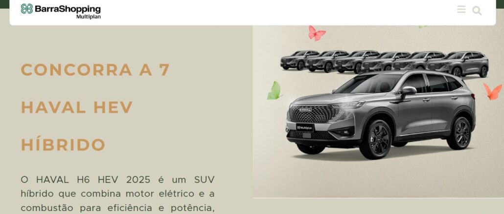 Promoção Natal 2024 BarraShopping Promoção Natal 2024 BarraShopping: Concorra a 7 HAVAL HEV HÍBRIDO