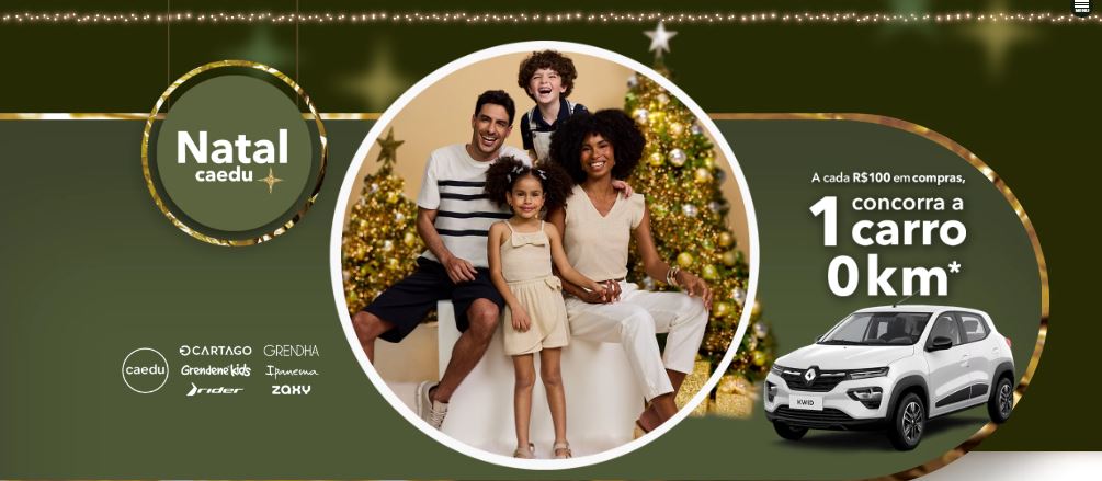Promoção Natal Caedu 2024 - Sorteio Kwid Promoção Natal Caedu 2024: Concorra ao sorteio de um Kwid 0km