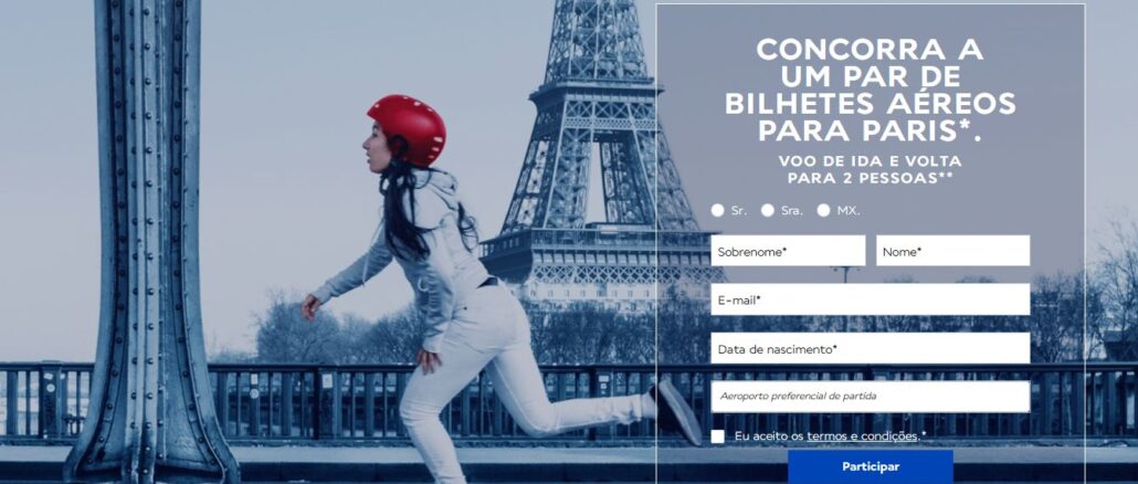 PROMOÇÃO AIR FRANCE CHALLENGE PROMOÇÃO AIR FRANCE CHALLENGE: Concorra dois bilhetes aéreos para Paris.