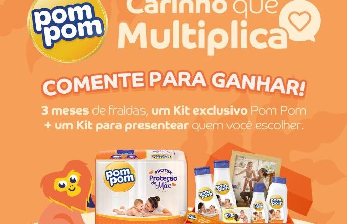 Promoção Pom Pom Fraldas - Carinho que Multiplica Promoção Pom Pom Fraldas - Carinho que Multiplica: Concorra produtos da marca.