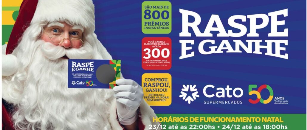 Promoção Raspe Ganhe Cato Supermercados em Indaiatuba