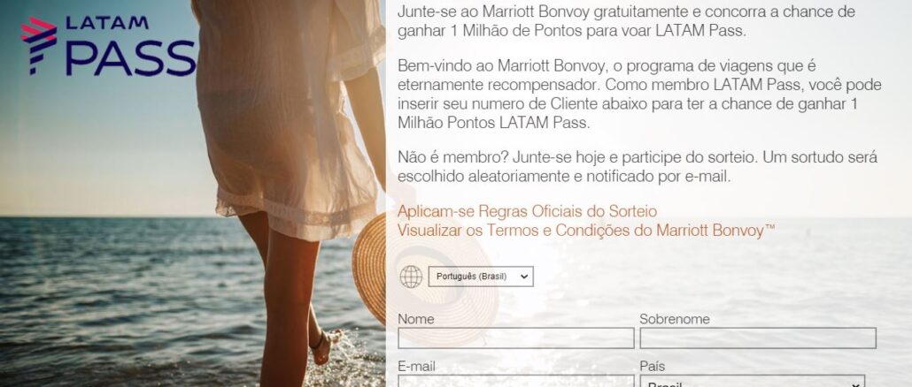 Sorteio de Milhões de Pontos da Marriott e LATAM