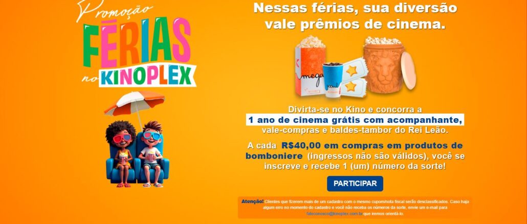Promoção Férias no Kinoplex