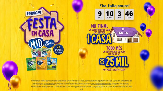Promoção MID 25 Anos: Participe e Concorra a Prêmios