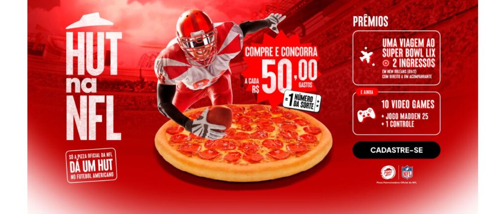 Promoção Pizza Hut na NFL