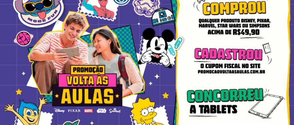Promoção Volta às Aulas Disney - O melhor primeiro dia